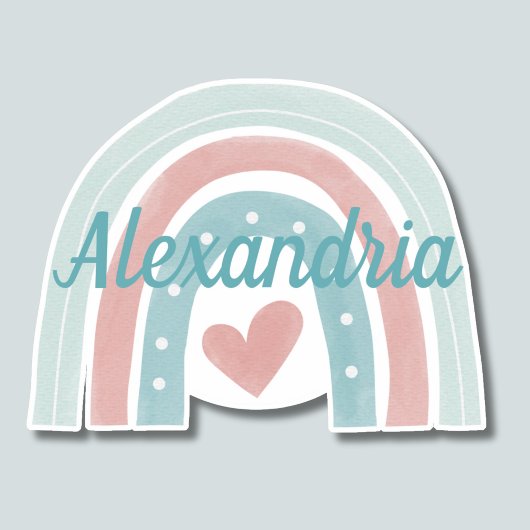 Sticker Monter au-dessus du Monogramme Bohemian Rainbow Wa