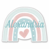 Sticker Monter au-dessus du Monogramme Bohemian Rainbow Wa (Devant)