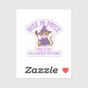 Sticker Montez en prix, voici Mon costume d'Halloween !