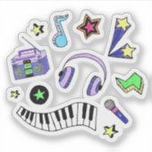 Sticker Montez la musique (Devant)