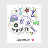 Sticker Montez la musique (Feuille)