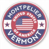 Sticker MONTPELIER, Vermont (Devant)
