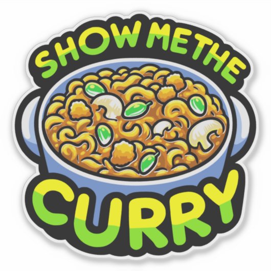 Sticker Montre-moi le curry (Devant)