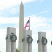 Sticker Monument à Washington et mémorial 2ÈME GUERRE MOND (Recto)