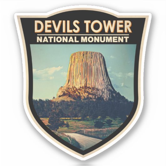 Sticker Monument national de la tour Devils Wyoming Waterc (Devant)