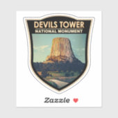 Sticker Monument national de la tour Devils Wyoming Waterc (Feuille)