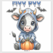 Sticker Moo Boo Halloween Cow (Feuille)