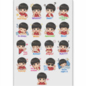 Sticker Mood Buddy – Pack d'autocollants d'expressions chi (Devant)