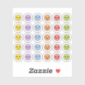 Sticker Mood Tracker mignon émotions Emoji Head Bujo Plann (Feuille)