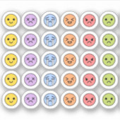Sticker Mood Tracker mignon émotions Emoji Head Bujo Plann (Devant)