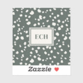 Sticker Moody Lunaria Seed Botanical Monogram Personalized (Feuille)