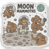 Sticker MOON MAMMOTHS drôle (Devant)