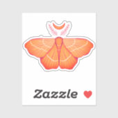 Sticker Moon Moth Witchy Night Art - Illustration magique (Feuille)