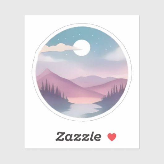 Sticker Moonlit Lavender Hills (Feuille)