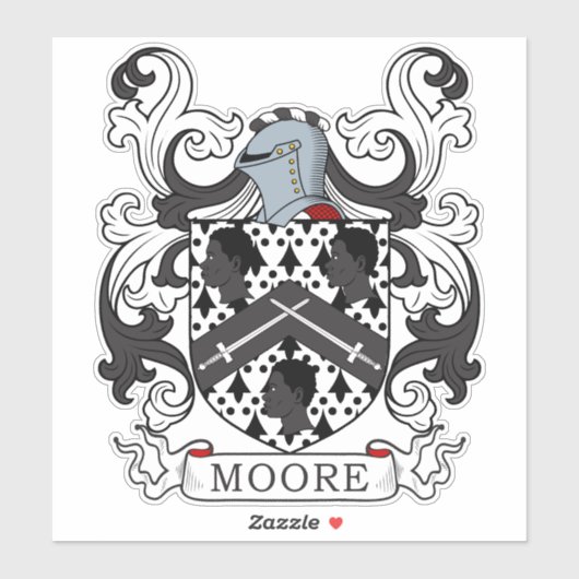 Sticker Moore Family Crest (Feuille)