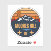 Sticker Moores Hill, Indiana (Feuille)