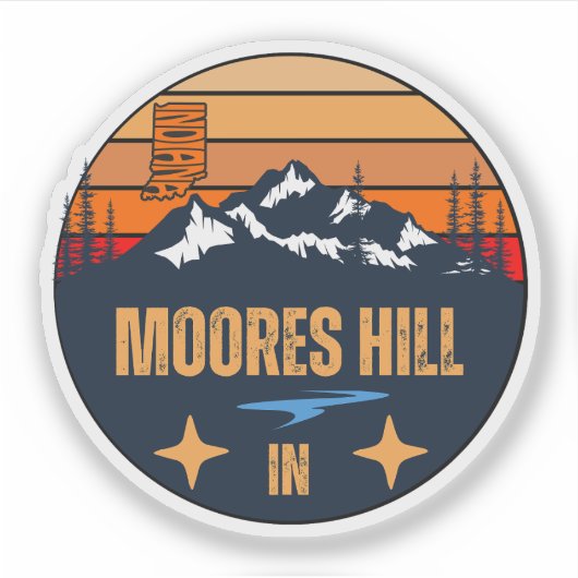 Sticker Moores Hill, Indiana (Devant)
