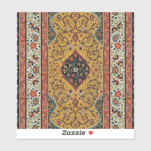 Sticker Moquette Perse antique Design élégant (Feuille)