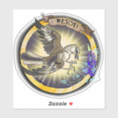 Sticker Moqueur du Texas, oiseau de l'État résiste (Feuille)