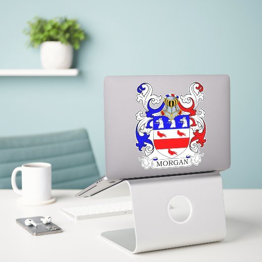 Sticker Morgan Family Crest (Ordinateur portable sur le bureau)