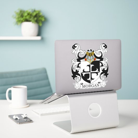 Sticker Morgan Family Crest (Ordinateur portable sur le bureau)