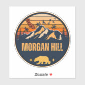 Sticker Morgan Hill, Californie (Feuille)