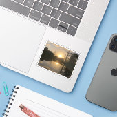 Sticker Morning Sunrise (Ordinateur portable avec iPhone)