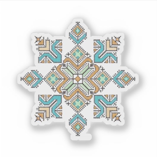 Sticker Moroccan Embroidery Star (Devant)