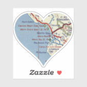 Sticker Morro Bay Californie (Feuille)