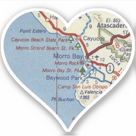 Sticker Morro Bay Californie (Devant)