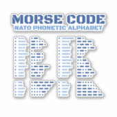 Sticker Morse Code Alphabet phonétique OTAN (Devant)