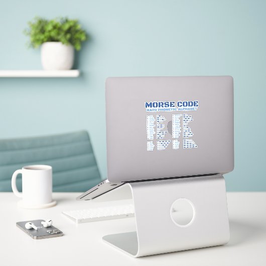 Sticker Morse Code Alphabet phonétique OTAN (Ordinateur portable sur le bureau)