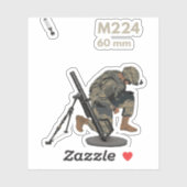 Sticker Mortier M224 avec gunner (Feuille)