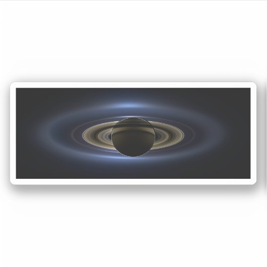 Sticker Mosaïque Du Système Saturne Rétro-Éclairé Par Le S (Devant)