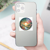Sticker Mosaïque en verre tendu du parc enchanté (Téléphone)