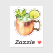 Sticker Moscou Mule Avec Lime (Feuille)
