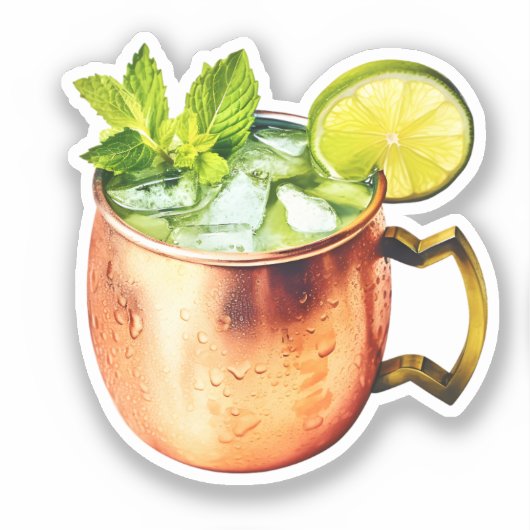 Sticker Moscou Mule Avec Lime (Recto)
