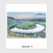 Sticker Moselle Calmont Loop Brême Sunset River Souvenir (Feuille)