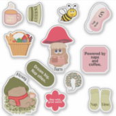 Sticker Mossy & Fern Cute Champhrooms & Cosy Citations (Devant)