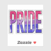 Sticker Mot Bisexuel Fier (Feuille)