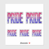 Sticker Mot Bisexuel Fier (Feuille)