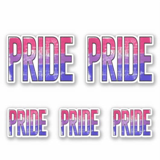 Sticker Mot Bisexuel Fier (Devant)