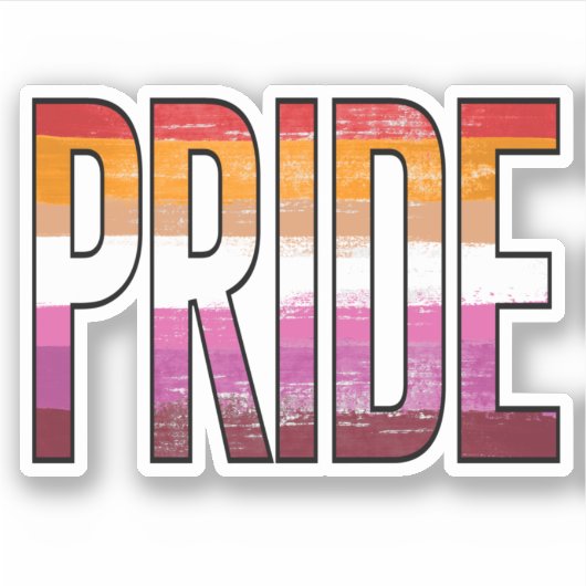 Sticker Mot de fierté lesbienne (Devant)
