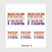 Sticker Mot de fierté lesbienne (Feuille)