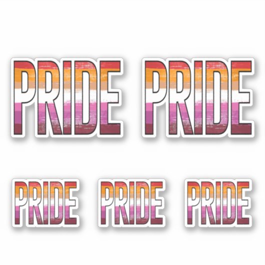 Sticker Mot de fierté lesbienne (Devant)