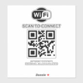 Sticker Mot de passe Wifi | Analyse du code QR pour se con (Feuille)