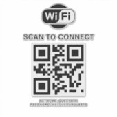 Sticker Mot de passe Wifi | Analyse du code QR pour se con (Devant)