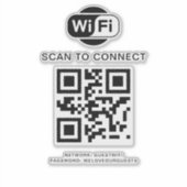 Sticker Mot de passe Wifi | Analyse du code QR pour se con (Devant)