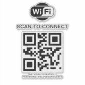 Sticker Mot de passe Wifi | Analyse du code QR pour se con (Devant)