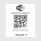 Sticker Mot de passe Wifi | Analyse du code QR pour se con (Feuille)